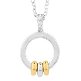 Secrecy Collar BFF con Diamante y Baño de Oro de 18K