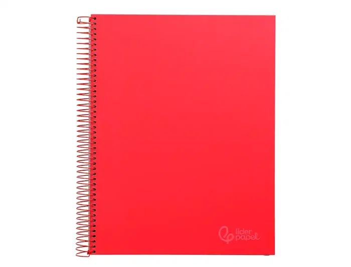 Liderpapel Cuaderno Espiral A4 Micro Jolly Tapa Forrada 140 Hojas Cuadro 5mm Rojo