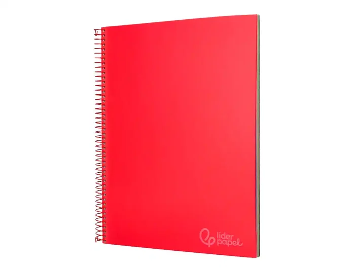 Liderpapel Cuaderno Espiral A4 Micro Jolly Tapa Forrada 140 Hojas Cuadro 5mm Rojo