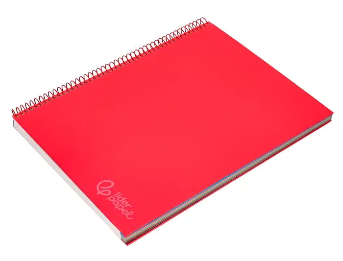 Liderpapel Cuaderno Espiral A4 Micro Jolly Tapa Forrada 140 Hojas Cuadro 5mm Rojo