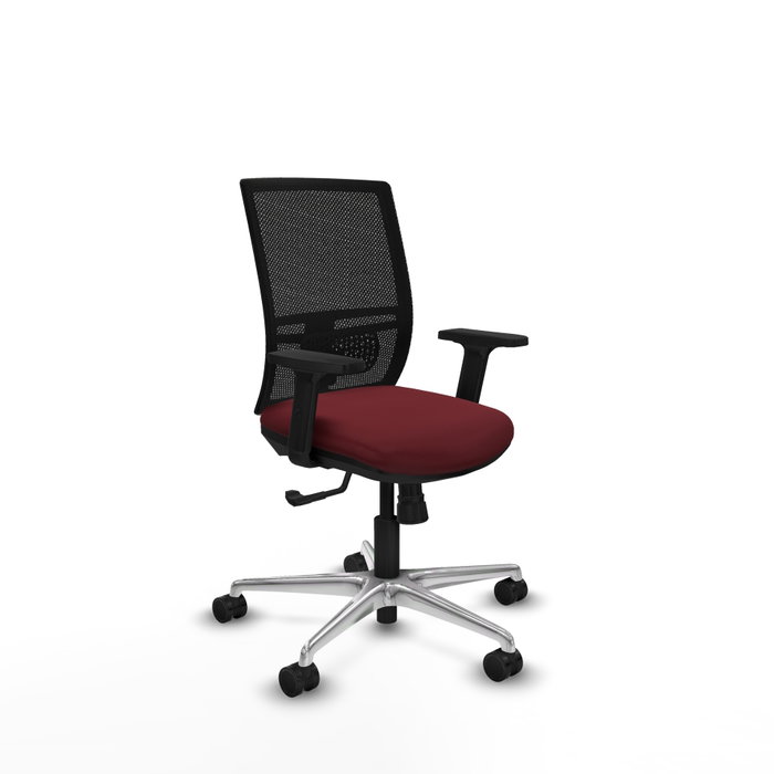 PIQUERAS Y CRESPO Silla de oficina Yunquera Granate y Negro con Mecanismo Sincro PIQUERAS Y CRESPO Silla de oficina Yunquera Granate y Negro con Mecanismo Sincro
