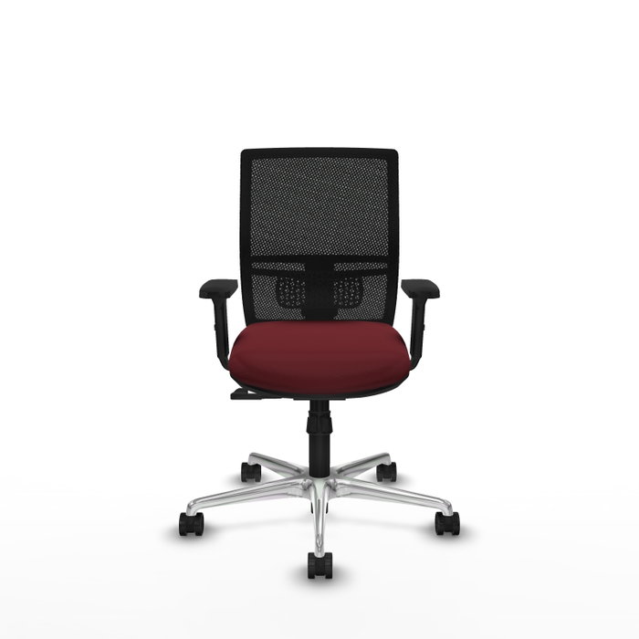 PIQUERAS Y CRESPO Silla de oficina Yunquera Granate y Negro con Mecanismo Sincro PIQUERAS Y CRESPO Silla de oficina Yunquera Granate y Negro con Mecanismo Sincro