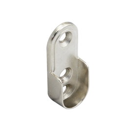 WOLFPACK LINEA PROFESIONAL Soporte Lateral Barra Oval Niquel 15x22 mm.