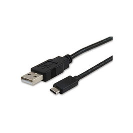 Equip Cable USB 2.0 Tipo A Macho a Tipo C Macho Reversible 1 Metro Negro