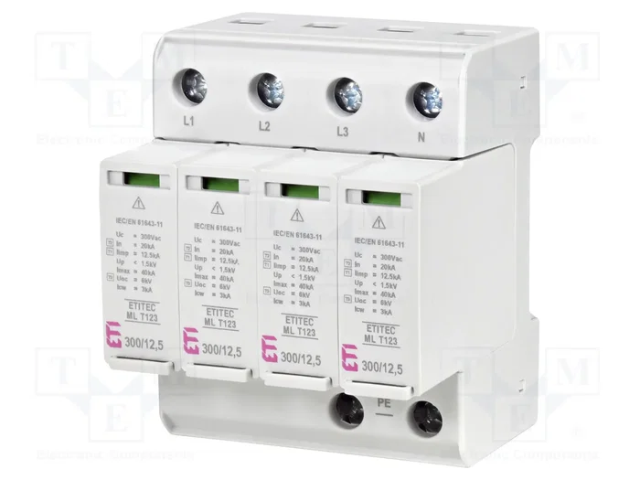 ETI POLAM ETITEC ML Limitador de sobretensiones Tipo 1+2+3 de 3 polos ETI POLAM ETITEC ML Limitador de sobretensiones Tipo 1+2+3 de 3 polos