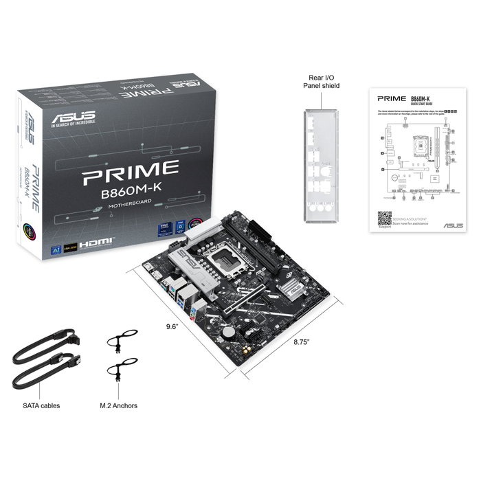 Asus Prime B860M-K Micro ATX Intel B860 LGA 1851 DDR5 Asus Prime B860M-K Micro ATX Intel B860 LGA 1851 DDR5