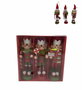 DKD Home Decor Decoracion Colgante Navidad Tradicional Elfo Madera Multicolor 8 x 12.5 x 8 cm Set de 3