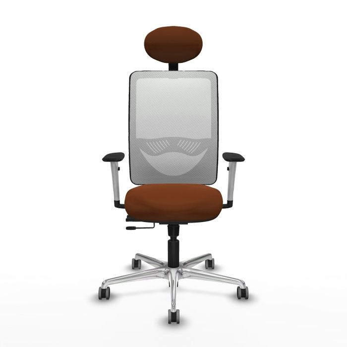 PIQUERAS Y CRESPO Silla de oficina Zulema con mecanismo Sincro/Traslack, Marrón y Blanco PIQUERAS Y CRESPO Silla de oficina Zulema con mecanismo Sincro/Traslack, Marrón y Blanco