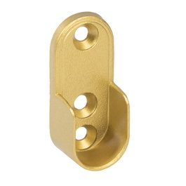 ALK Soporte Tubo Ovalado 15mm Megan | Zamak Latonado para Barra de Armario Herrajes Alk