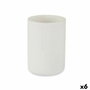 Portacepillos de Dientes Berilo Blanco Resina 7,8 x 10,5 x 7,8 cm (6 Unidades)