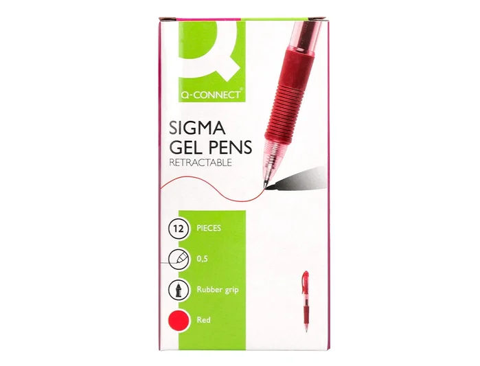 Q-connect Bolígrafo Sigma Retractil Tinta Gel 0,5 mm Negro
