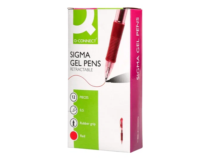Q-connect Bolígrafo Sigma Retractil Tinta Gel 0,5 mm Negro