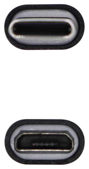 Aisens Mini Adaptador USB-C Macho a Micro-USB Hembra 2.0 Negro