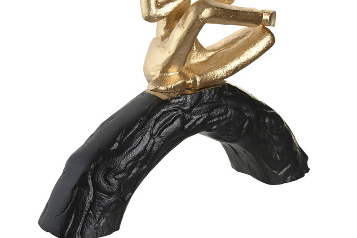DKD Home Decor Figura de Aluminio Yoga Surtida de 3 Piezas