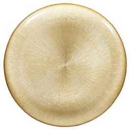 Home Deco Factory Mirage Plato Llano de Vidrio Dorado Diámetro 27 cm