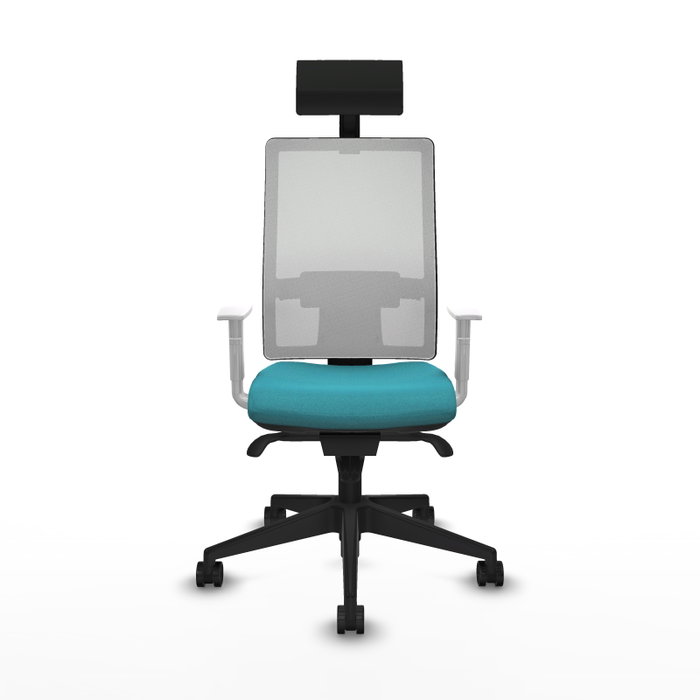 PIQUERAS Y CRESPO Silla de oficina Horna con mecanismo Sincro, Turquesa y Blanco PIQUERAS Y CRESPO Silla de oficina Horna con mecanismo Sincro, Turquesa y Blanco