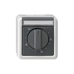 GIRA 032130 Temporizador 120min gris para instalación de superficie GIRA 032130 Temporizador 120min gris para instalación de superficie