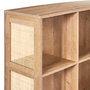 Home Deco Factory Estantería Bali 9 Compartimentos Madera y Ratán 99,6x32x99 cm
