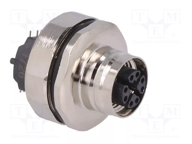 HARTING Conector M12 Hembra 8 Pines PoE Cat 6a Recto