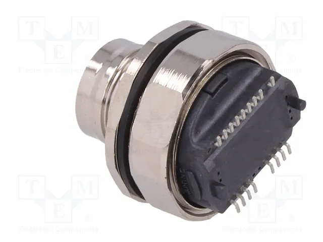 HARTING Conector M12 Hembra 8 Pines PoE Cat 6a Recto