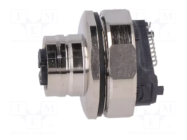 HARTING Conector M12 Hembra 8 Pines PoE Cat 6a Recto