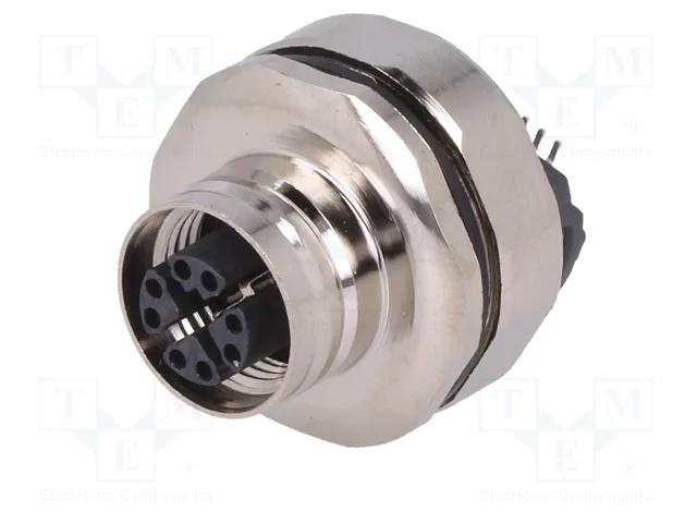 HARTING Conector M12 Hembra 8 Pines PoE Cat 6a Recto