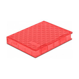 DeLOCK 18370 Caja de protección para HDD/SSD 2.5'' Rojo