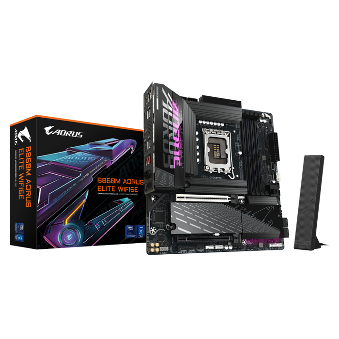 GIGABYTE B860M AORUS ELITE WIFI6E Placa Base Intel B860 LGA 1851 DDR5 Micro ATX