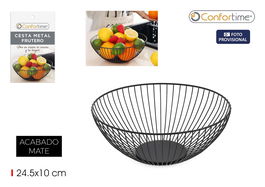 Confortime Cesta Metal Frutero 24.5 x 10 cm (12 Unidades)