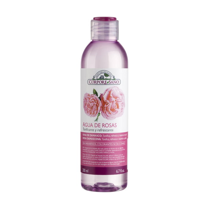 Corpore Sano Agua de Rosas 200ml - Tónico Facial de Rosa Damascena Corpore Sano Agua de Rosas 200ml - Tónico Facial de Rosa Damascena