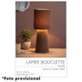 Home Deco Factory Lámpara Bouclé Taupé H.38 cm