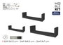 Moblekit Set de 3 Estantes ISAR Negro