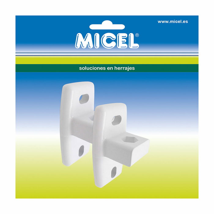 Micel Soportes pared toldo modelo TLD02 de aluminio blanco