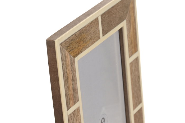 DKD Home Decor Marco de Fotos 13x18 Mango y Resina Natural