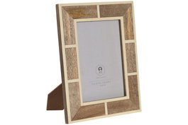 DKD Home Decor Marco de Fotos 13x18 Mango y Resina Natural