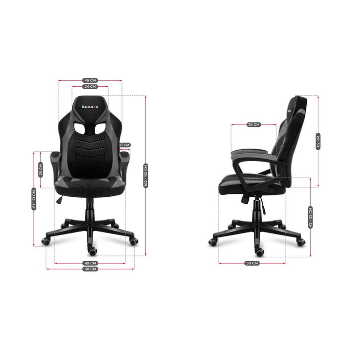 Silla Gaming Huzaro FORCE 2.5 Negro Gris Silla Gaming Huzaro FORCE 2.5 Negro Gris