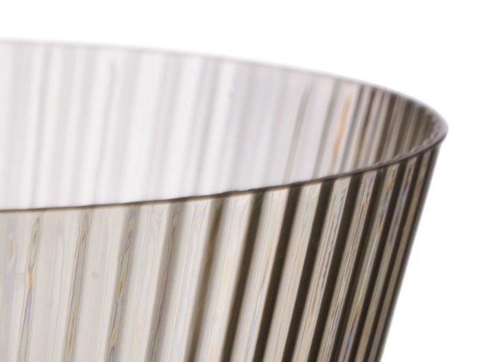 Leknes Bol Rayas Gris Pequeño 800 ml - 15 x 7.2 x 15 cm (Set de 24)