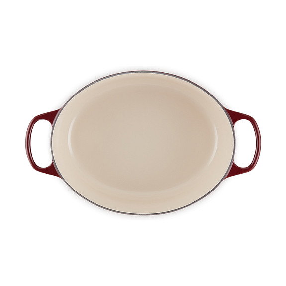 Le Creuset 21178319494441 Signature Roaster Oval, 6.3 L, Rojo Rhone, Hierro Fundido Esmaltado, Apta para Inducción y Lavavajillas