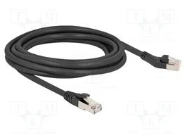 DeLOCK Cable de red RJ45 Cat.8.1 S/FTP 3 m Negro con conector angulado