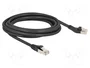 DeLOCK Cable de red RJ45 Cat.8.1 S/FTP 3 m Negro con conector angulado