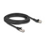 DeLOCK Cable de red RJ45 Cat.8.1 S/FTP 3 m Negro con conector angulado