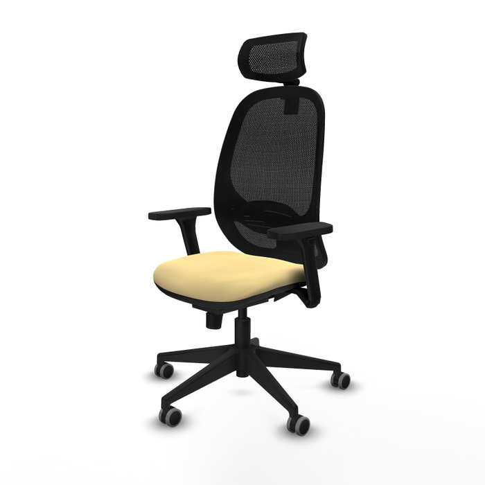 PIQUERAS Y CRESPO Silla de oficina Cilanco con mecanismo Sincro, Crema y Negro PIQUERAS Y CRESPO Silla de oficina Cilanco con mecanismo Sincro, Crema y Negro