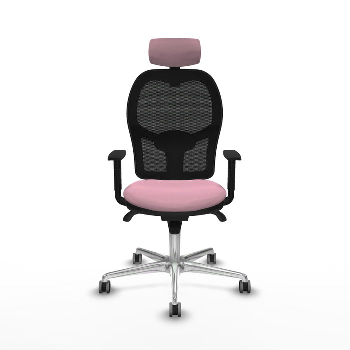 PIQUERAS Y CRESPO Silla de oficina Jorquera Rosa y Negro