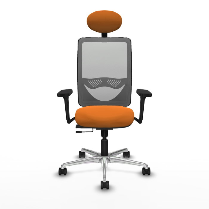 PIQUERAS Y CRESPO Silla de Oficina Zulema Naranja y Gris