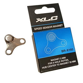 XLC Imán del sensor de velocidad para E-Bikes BR-X160, 6 agujeros, 32 mm distancia al buje, 1 mm imán, 3 gr