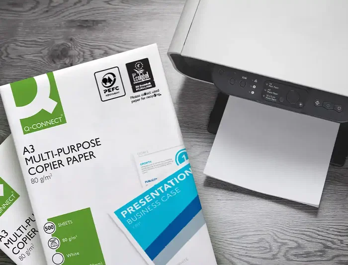 Q-connect copy Papel Fotocopiadora Economy Din A3 80 Gramos Paquete 500 Hojas Certificado PEFC