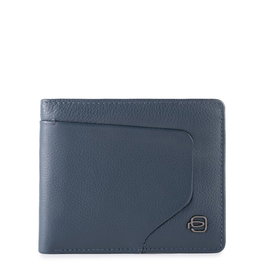 Akron, Cartera de cuero, Con portadocumentos desmontable, Azul, Para hombres