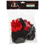 Atosa Diadema para Catrina con Rosas Rojas, Velo Negro y Telaraña
