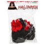 Atosa Diadema para Catrina con Rosas Rojas, Velo Negro y Telaraña