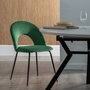 Silla Verde Tejido-Metal Contract 49 X 60 X 81 cm (Set de 4)